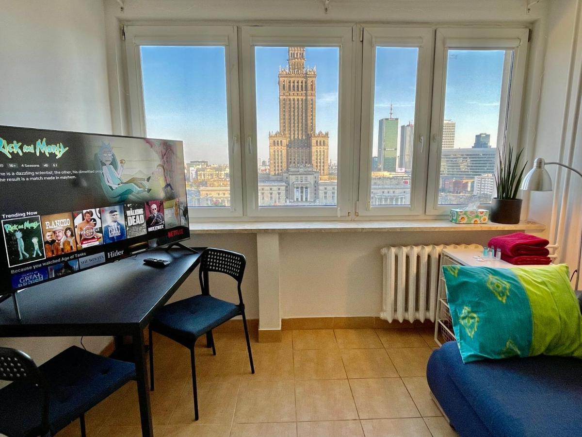 Super Apartament Palace 2X Metro Fast Wifi 500 Mbs Netflix Appletv Smarttv Panorama Miasta Warszawa Eksteriør billede